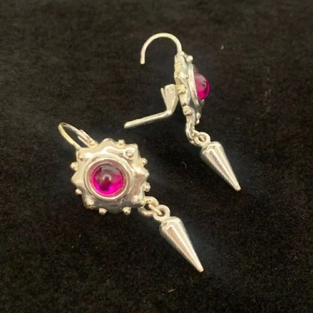 Unique Napier Dangle Silver Tone Pierced Earrings